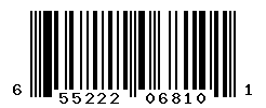 UPC barcode number 655222068101