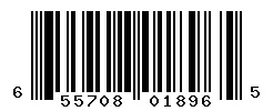UPC barcode 655708018965