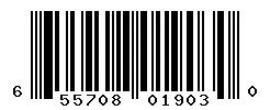 UPC barcode 655708019030