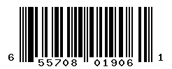 UPC barcode 655708019061