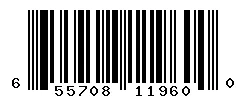 UPC barcode 655708119600