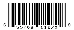 UPC barcode 655708119709