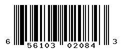 UPC barcode number 656103020843