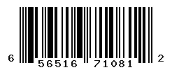 UPC barcode 656516710812