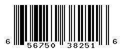 UPC barcode number 656750382516