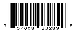 UPC barcode number 657008532899