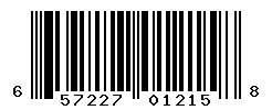 UPC barcode number 657227012158