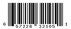 UPC barcode number 657228321051