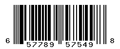 UPC barcode number 657789575498