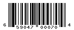 UPC barcode 659047000704