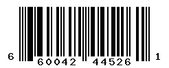UPC barcode number 660042445261
