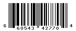 UPC barcode number 660543427704