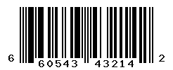 UPC barcode number 660543432142