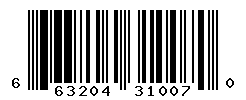 UPC barcode number 663204310070