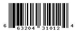 UPC barcode number 663204310124