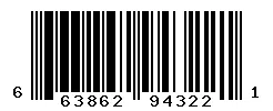 UPC barcode 663862943221