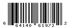 UPC barcode number 664140619722