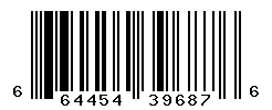 UPC barcode number 664454396876