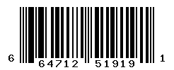 UPC barcode number 664712519191