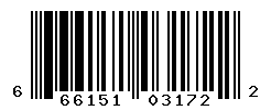 UPC barcode number 666151031722