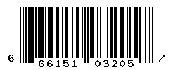 UPC barcode number 666151032057