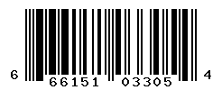 UPC barcode number 666151033054