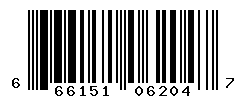 UPC barcode number 666151062047