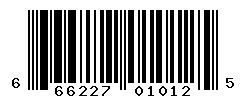 UPC barcode number 666227010125