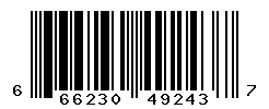 UPC barcode number 666230492437