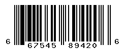 UPC barcode number 667545894206