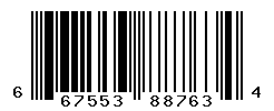 UPC barcode number 667553887634