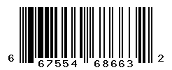 UPC barcode number 667554686632