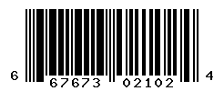 UPC barcode number 667673021024