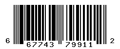 UPC barcode number 667743799112