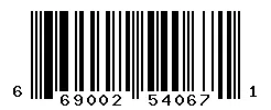UPC 669002540671 barcode image