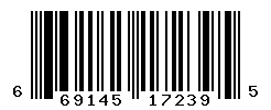 UPC barcode number 669145172395