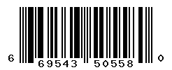 UPC barcode number 669543505580