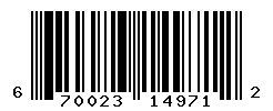UPC barcode number 670023149712