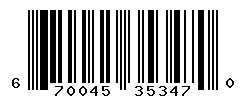 UPC barcode number 670045353470