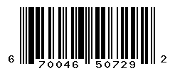 UPC barcode number 670046507292