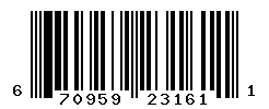 UPC barcode number 670959231611