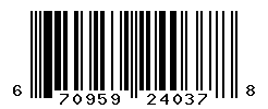 UPC barcode number 670959240378