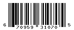 UPC barcode number 670959310705