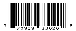 UPC barcode number 670959330208