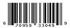 UPC barcode number 670959330499