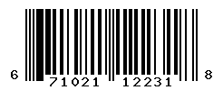 UPC barcode number 671021122318