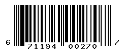 UPC barcode number 671194002707