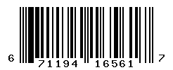 UPC barcode number 671194165617