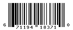 UPC barcode number 671194183710