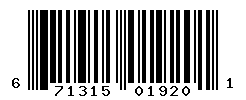 upc 671315019201 barcode image